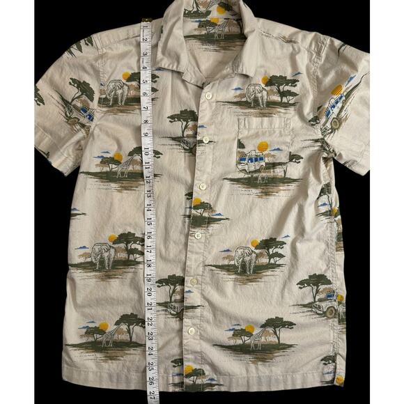 Safari Print Button Up Shirt XL Men’s 18/20 Elephant Giraffe Arizona Jean Co - Picture 9 of 12